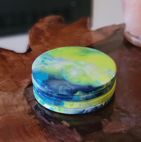 Abstract Art Coaster Set - Picture 2 of 8